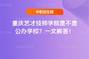 重慶藝才技師學(xué)院是不是公辦學(xué)校？一文解答！