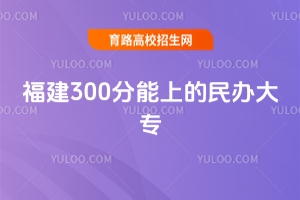 2025年福建300分能上的民辦大專(zhuān)有哪些？